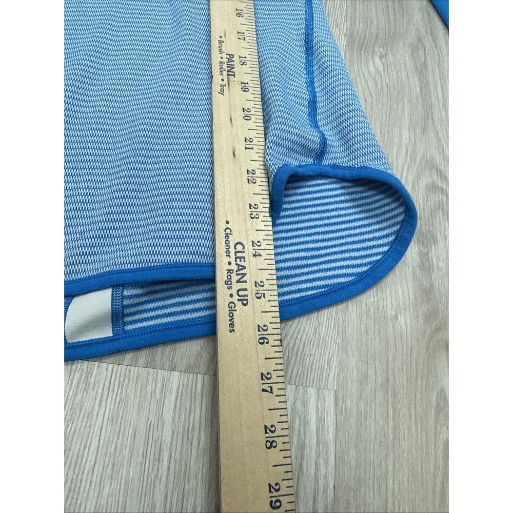 Lululemon Runder Under Striped Reversible Blue Long Sleeve Women's Size S Shirt